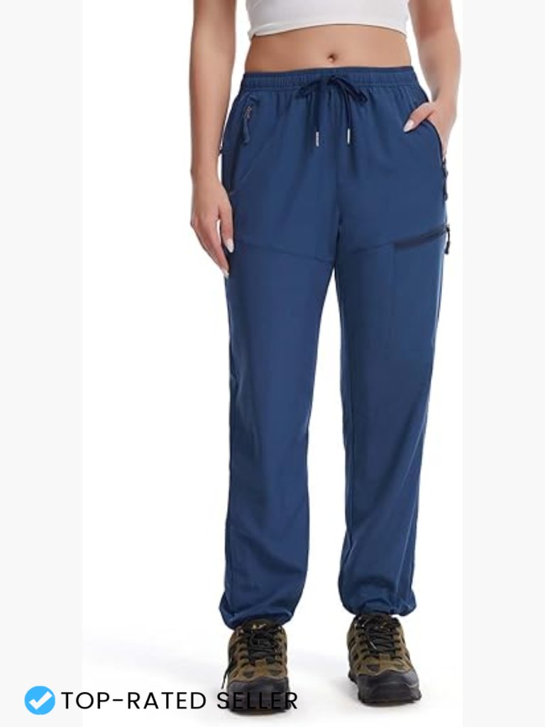 Lightweight Cargo Joggers Quick Dry Active Pants Outdoor Hiking Casual